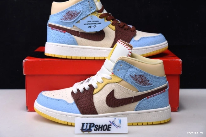 x Fearless Maison  Chateau Mid Jordan High 1 Rouge CU2803-200 Air 0219